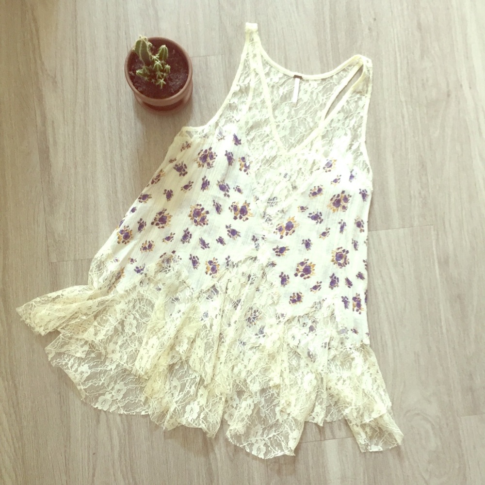 Free People Floral Top